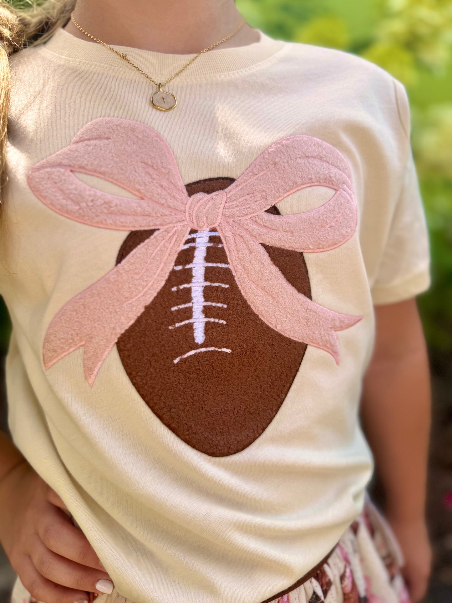 Coquette Football Patch Short Sleeve T-Shirt