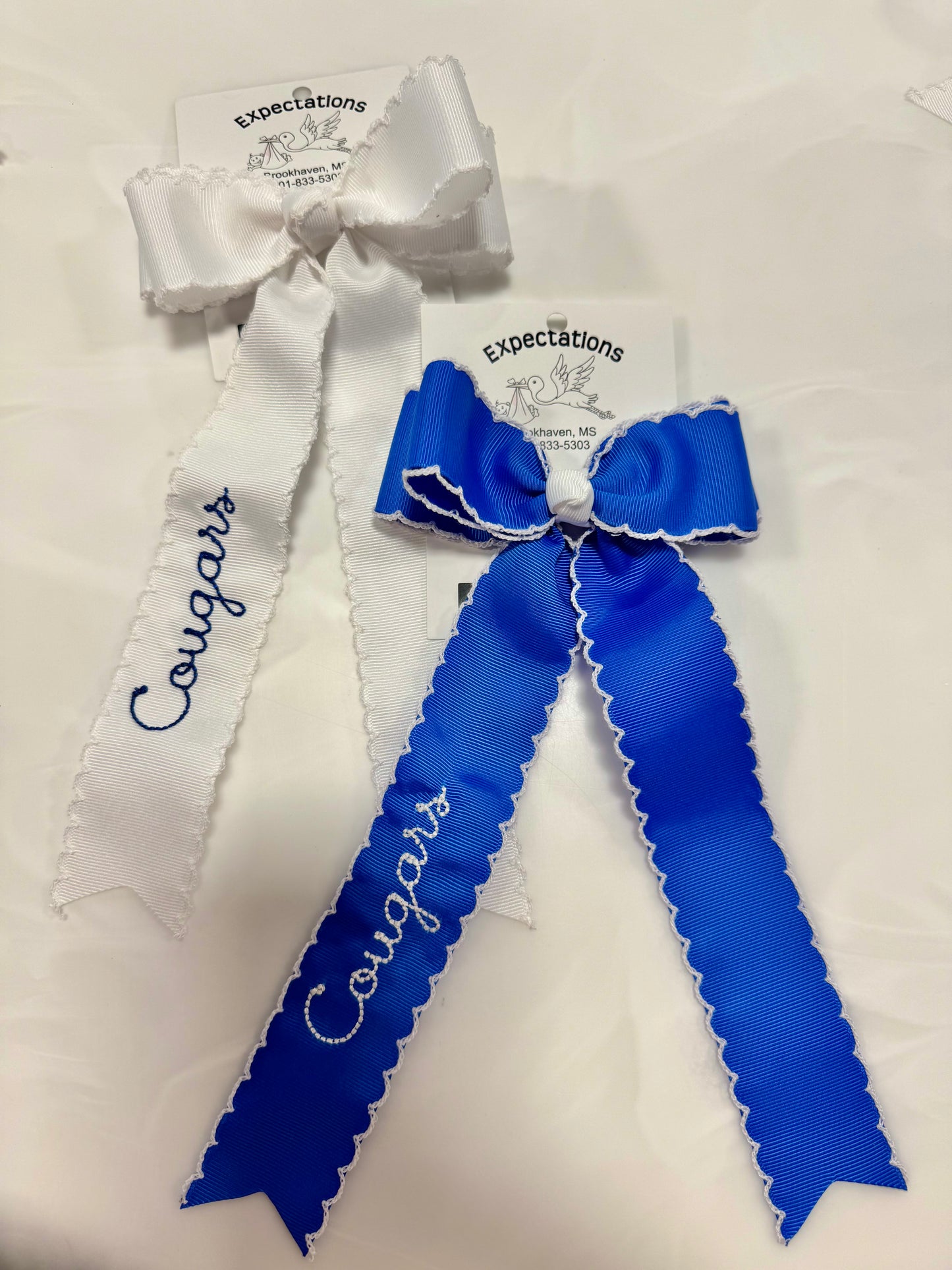 Moon Stitch Cheer Bow COUGARS