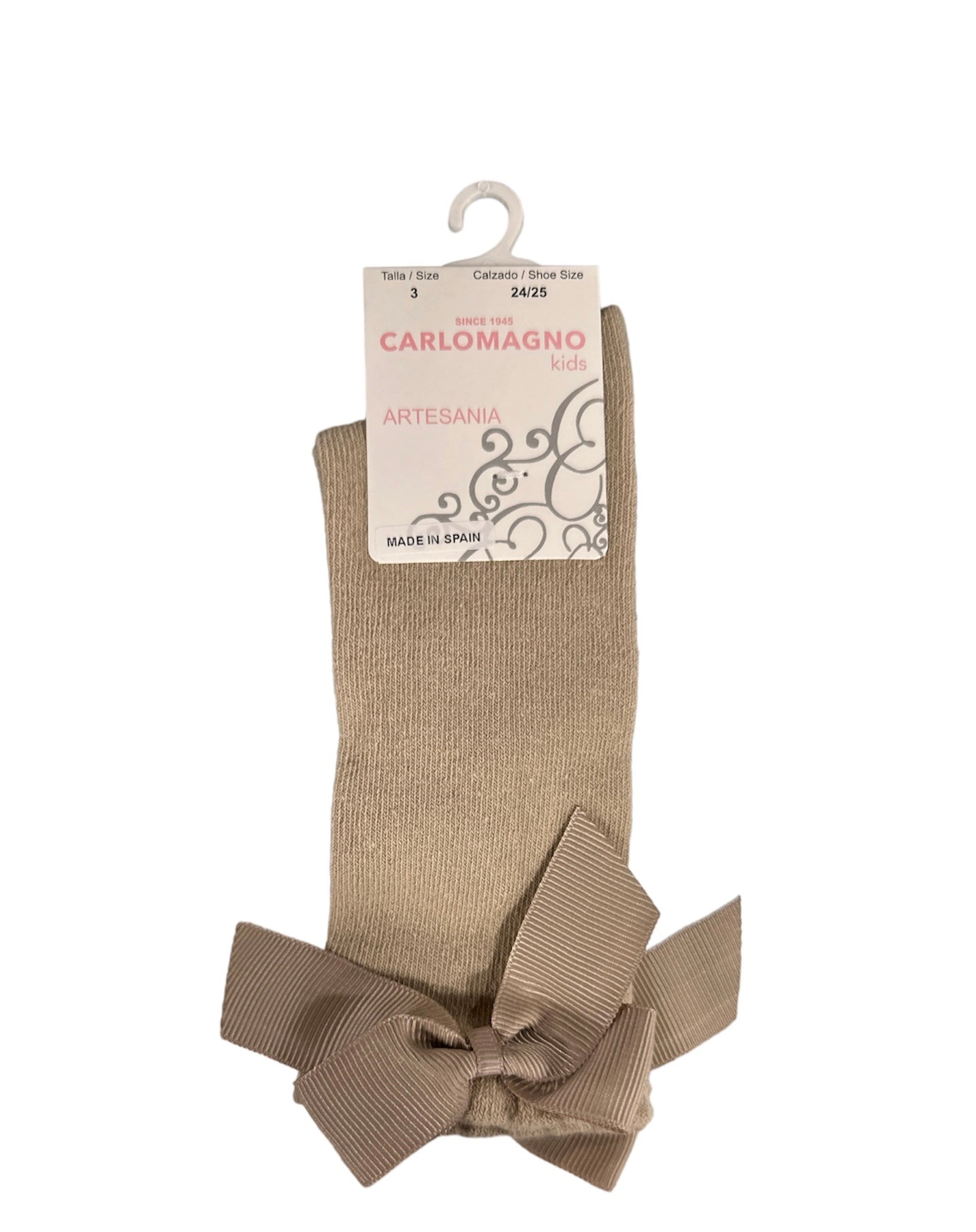 Stone Knee Socks w/Side Bow