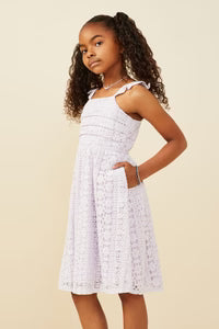 Hayden Girl Lavender Pleated Bodice Dress