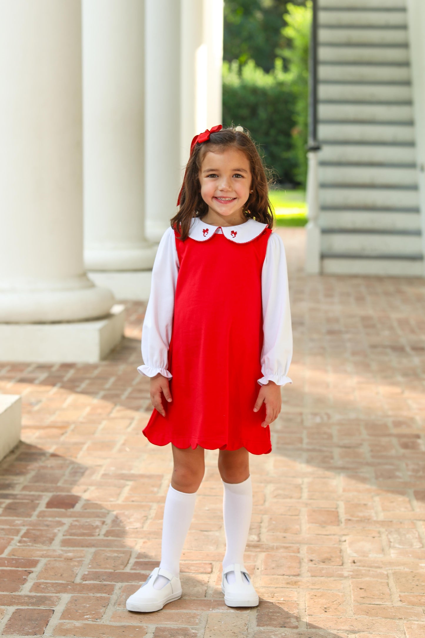 TSK Holiday Bow Dress Set