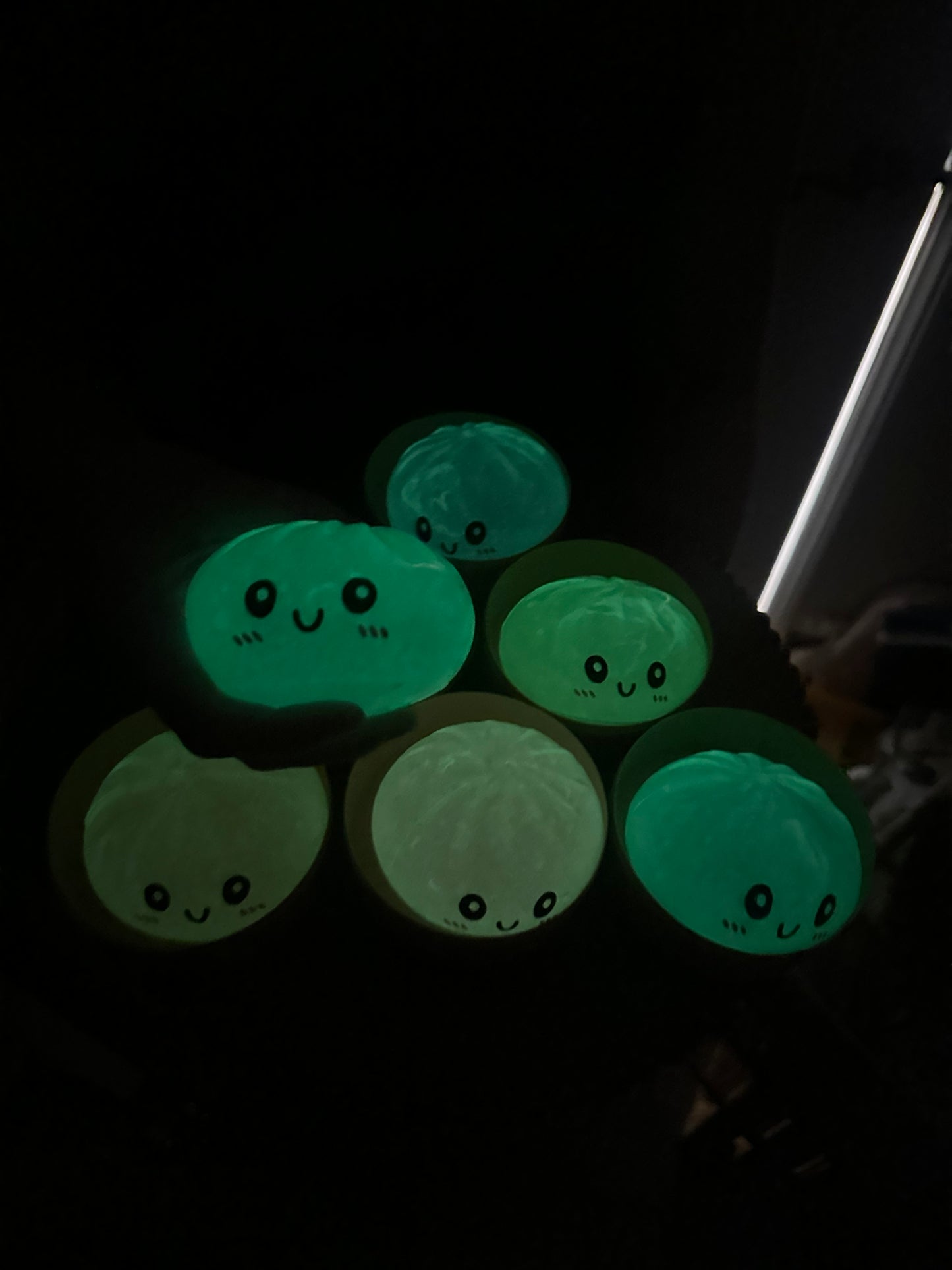 Glow in the Dark Glitter Dumpling Squishy