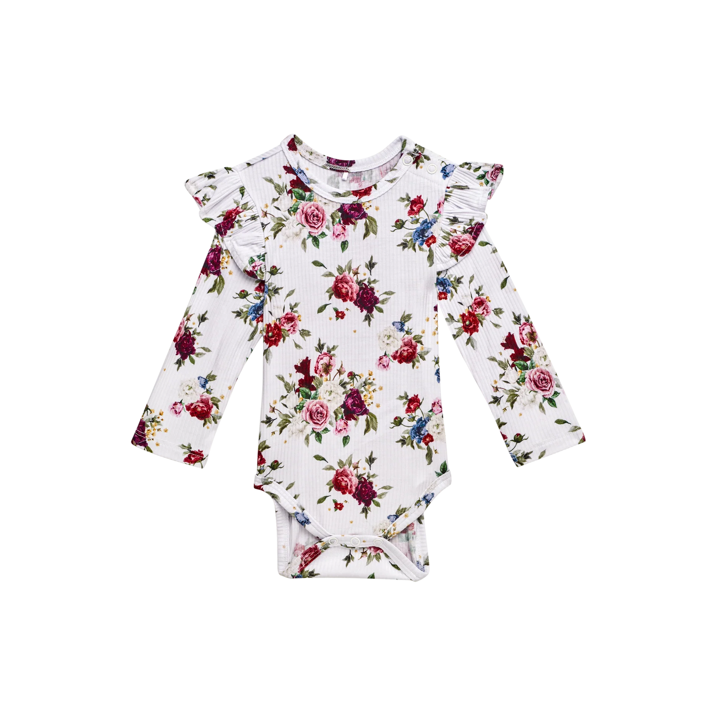 Posh Peanut Philippa LS Ruffled Bodysuit