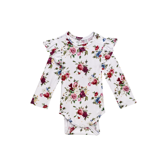 Posh Peanut Philippa LS Ruffled Bodysuit