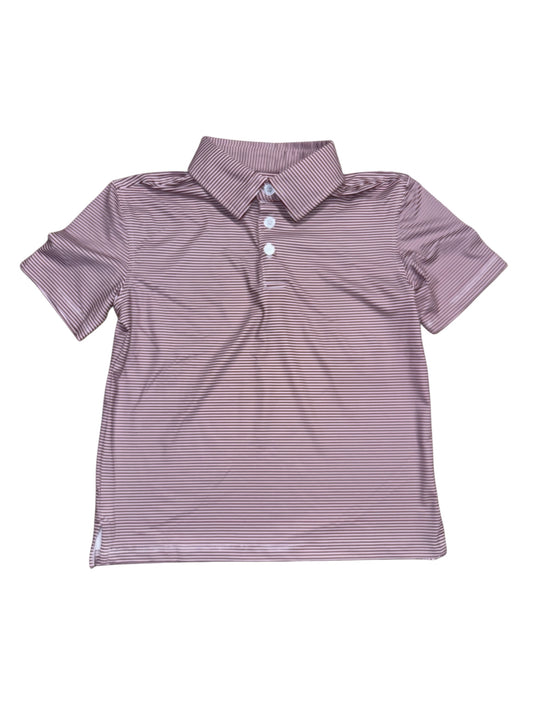 Meripex Stripe Polo Maroon