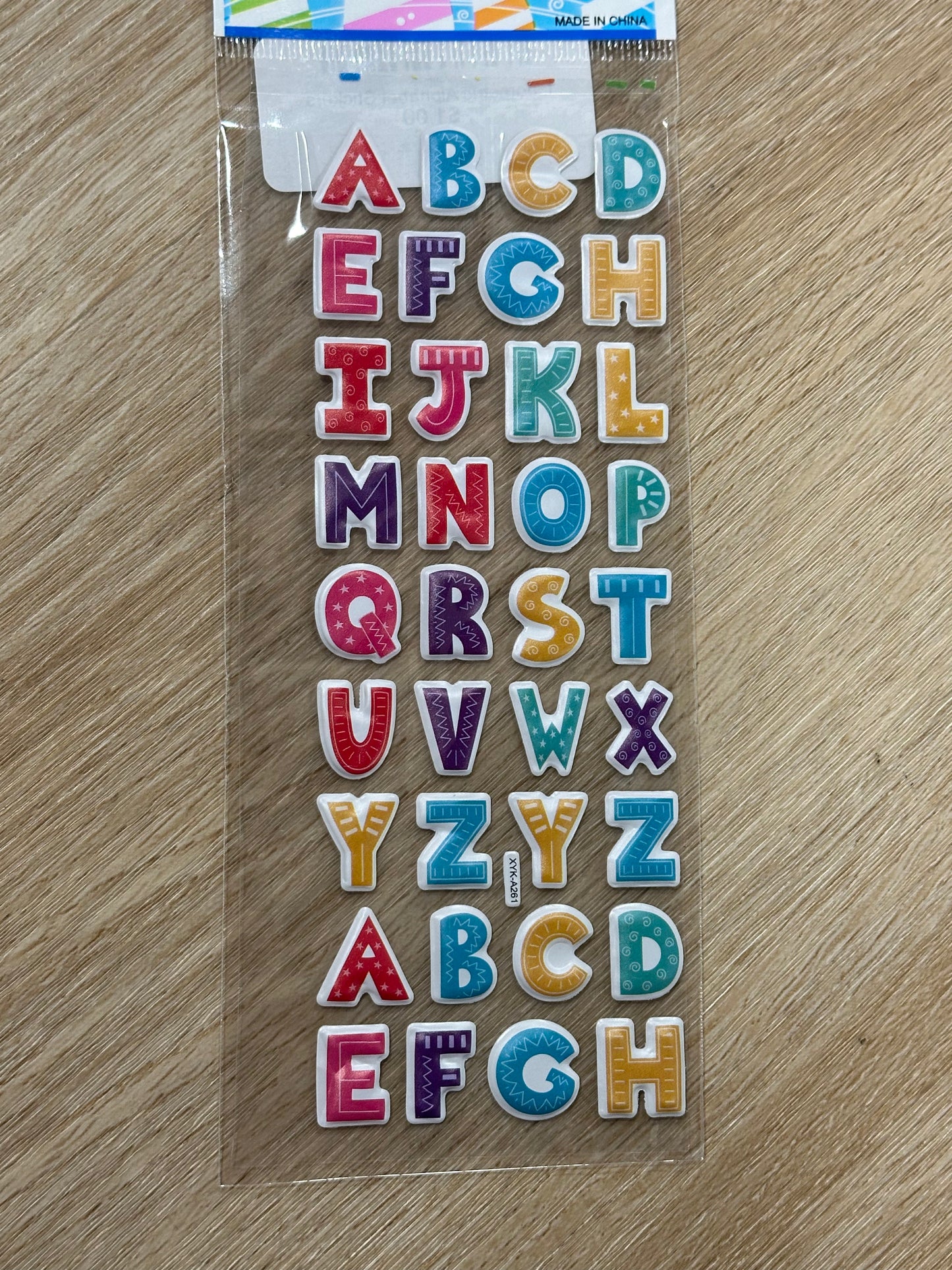 Geometric Alphabet Stickers