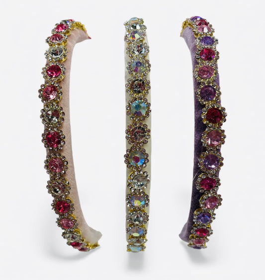 Bari Lynn Assortment of Thin Velvet Jewel Headbands