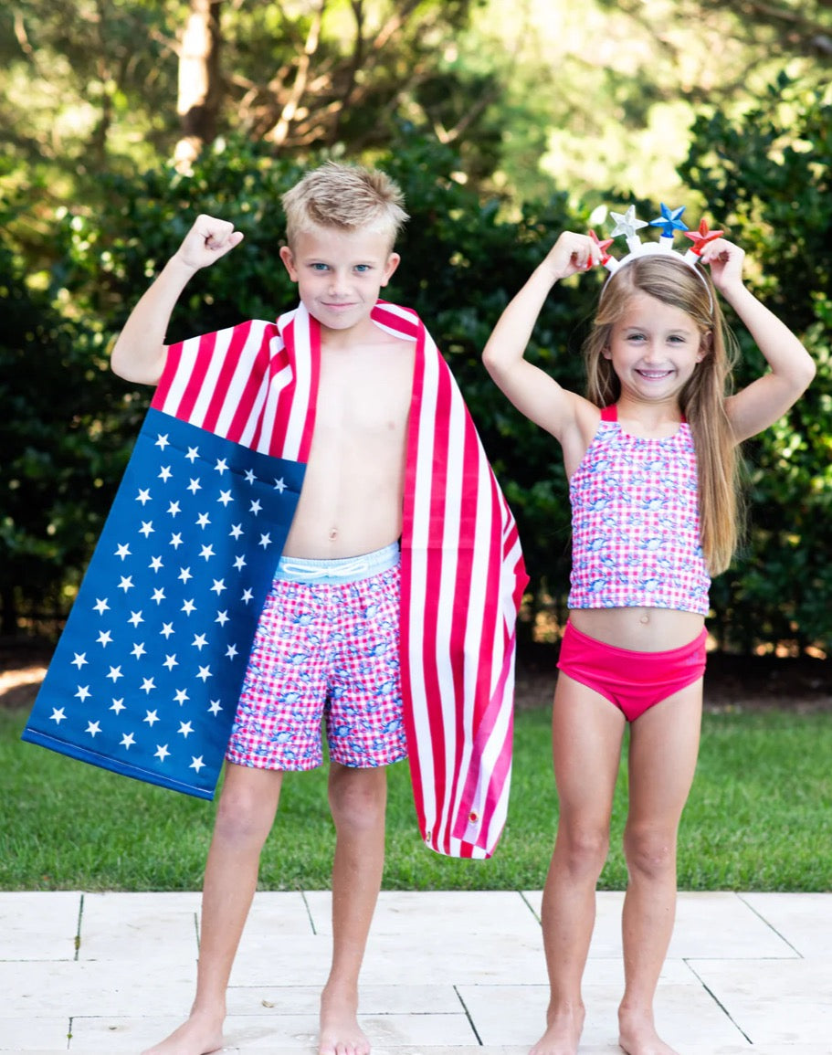 Prodoh Americana Crab Picnic Print Tournament Time Tankini