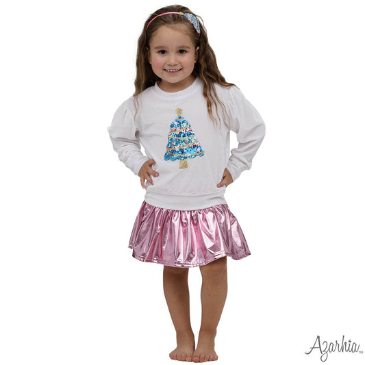Azarhia Slick Metallic Skort -  Lt Pink