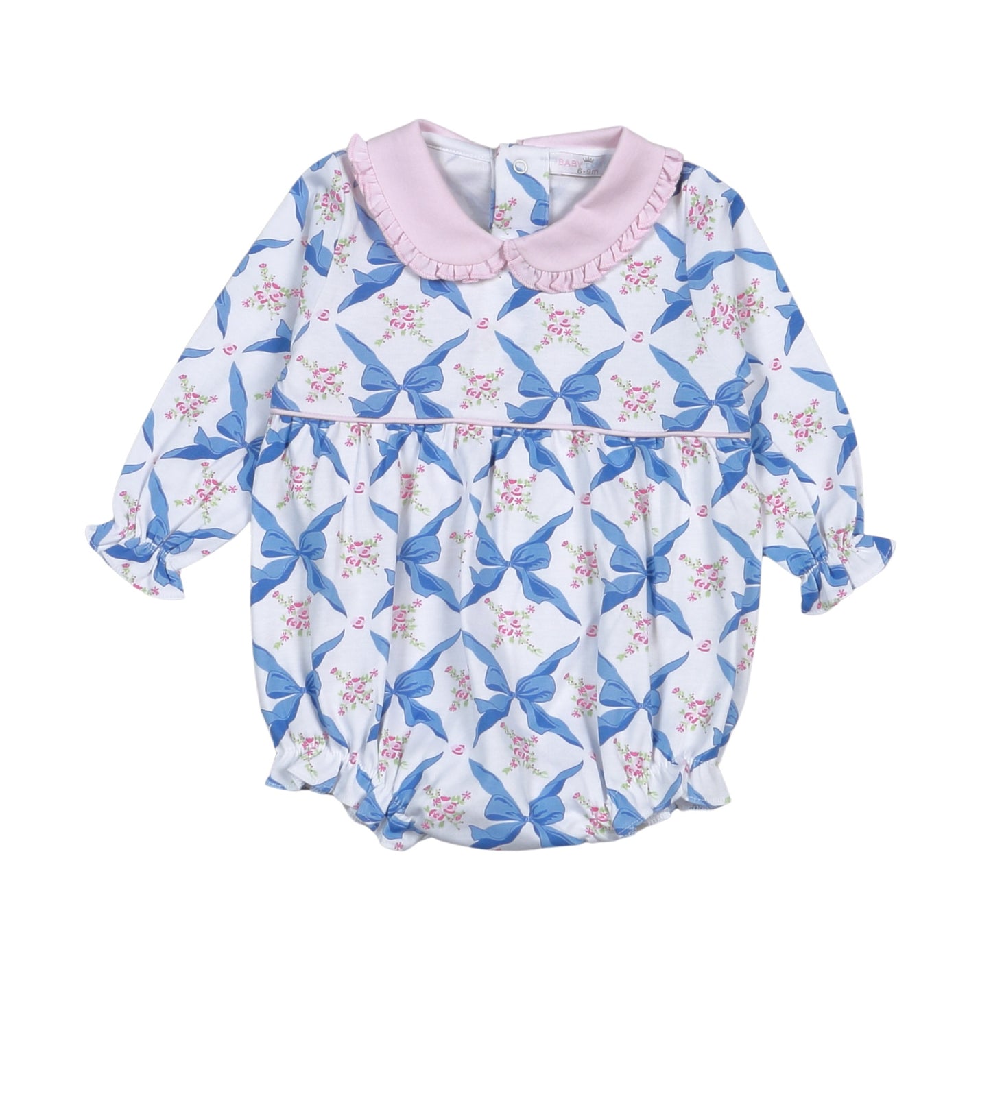 Baby Loren Pretty In Pink Pima Ruffled Bubble