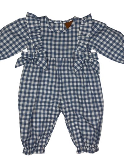 Millie Jay Evelyn Romper Blue Gingham