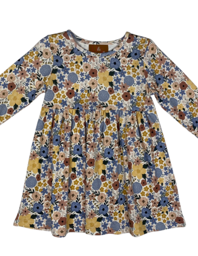 Millie Jay Blue Floral L/S Dress