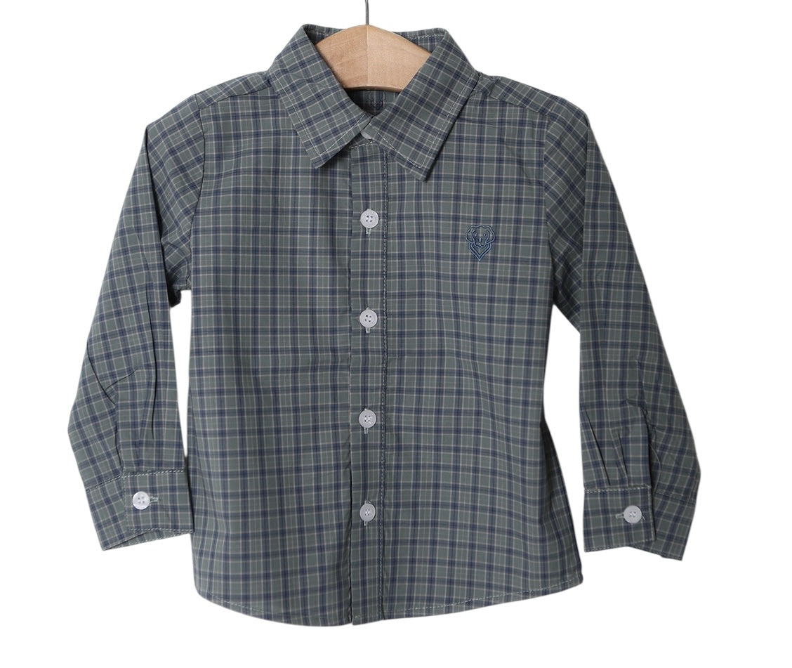 Millie Jay Button Down Shirt - Green Plaid