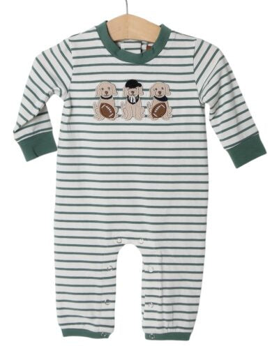 Millie Jay Football Pups Boys Romper