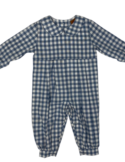 Millie Jay Myles Romper Blue Gingham