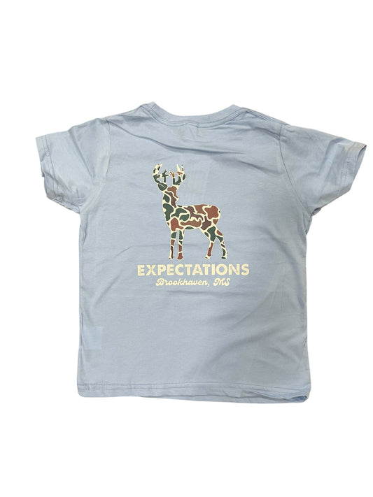 Life in the South Camo Deer T shirt  L. Blue