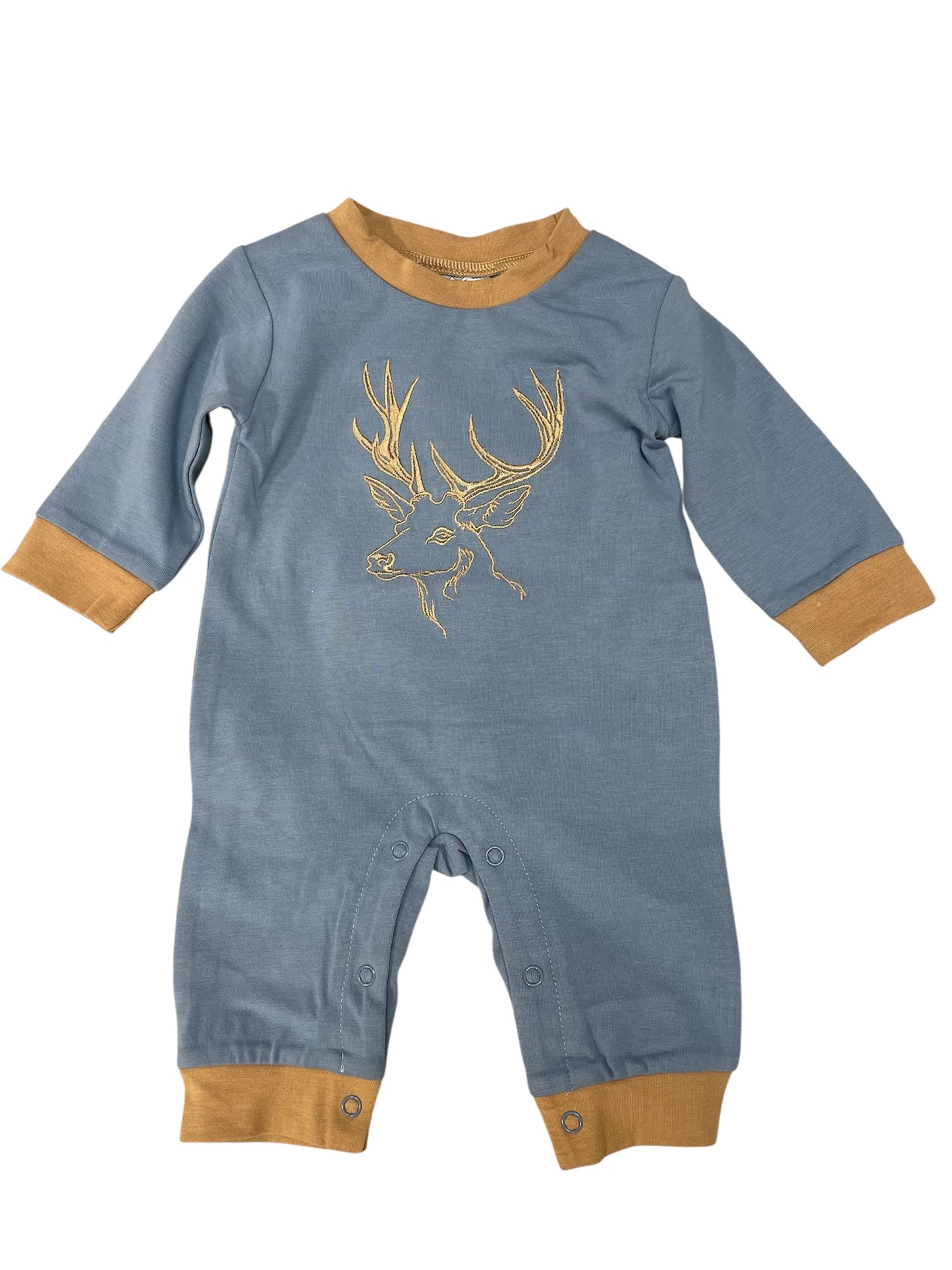 Three Sisters Deer Embroidery Romper