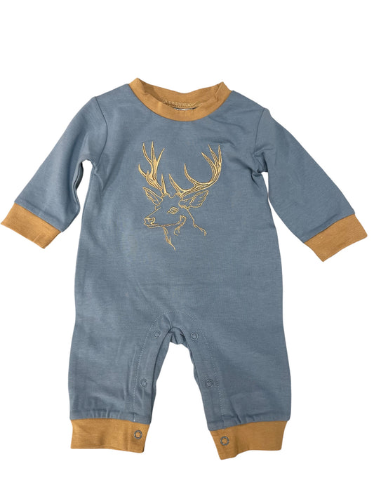 Three Sisters Deer Embroidery Romper