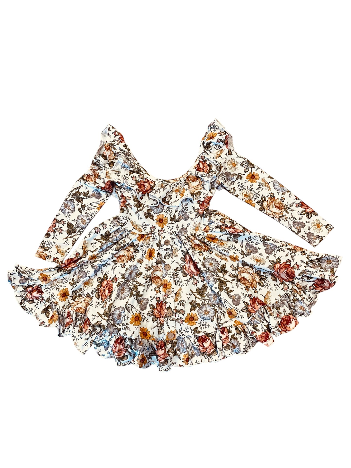 Be Girl Cream Floral Flowing Dress