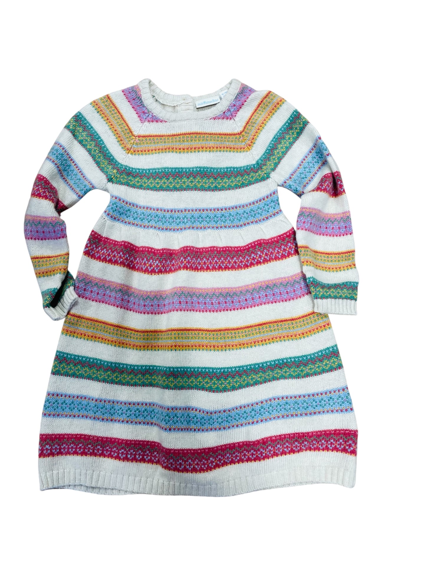 JoJo Maman BeBe Natural Striped Knit Dress