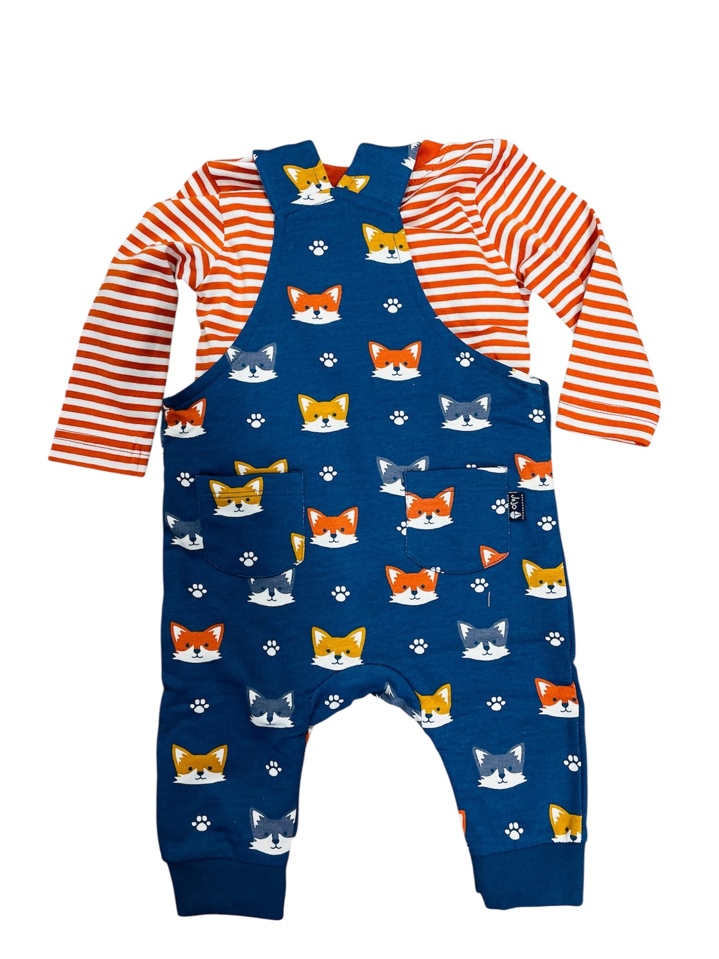 JoJo Maman BeBe Fox Print Jumper Set