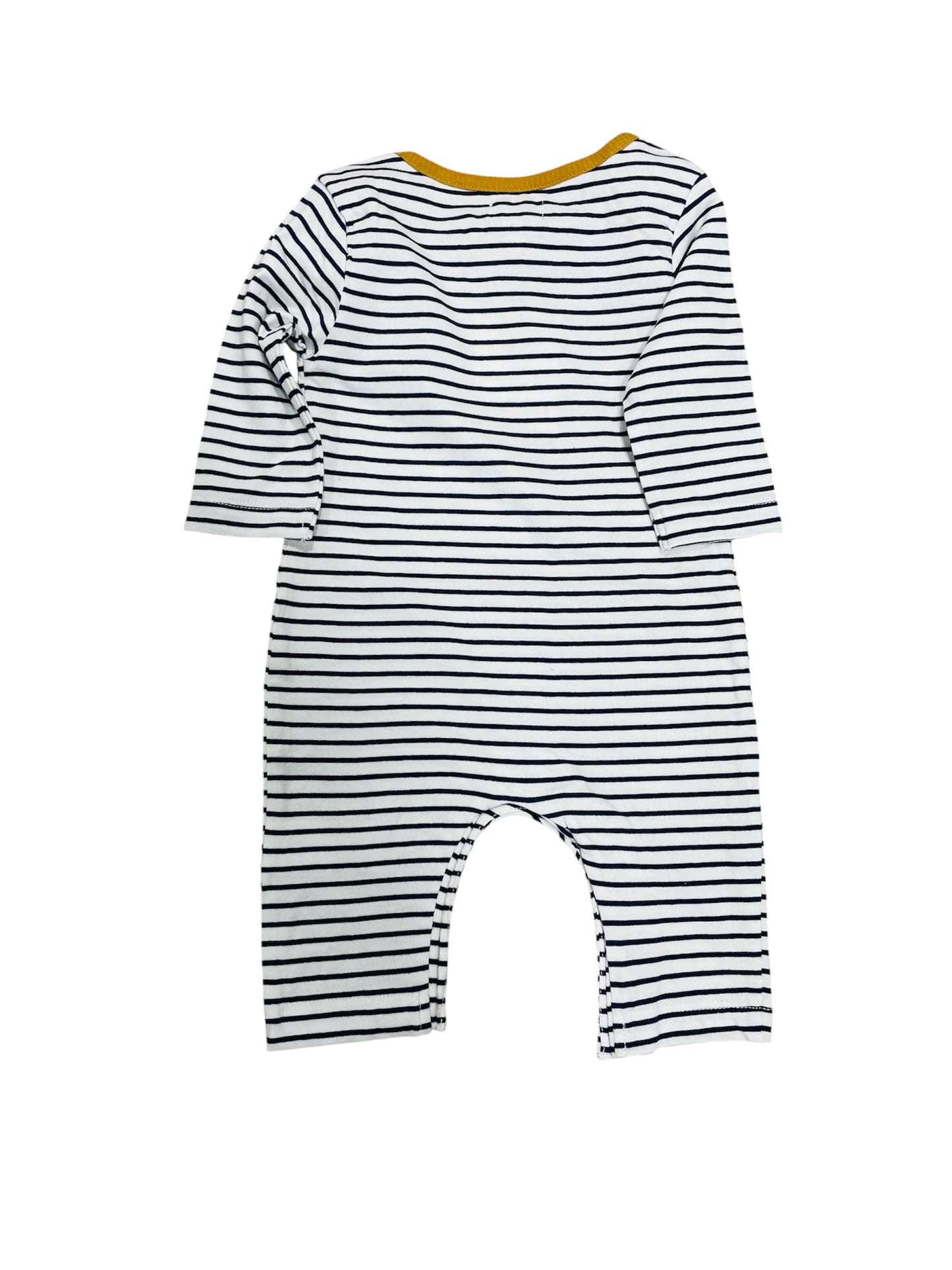 Lilly + Sid Car Applique Striped Playsuit