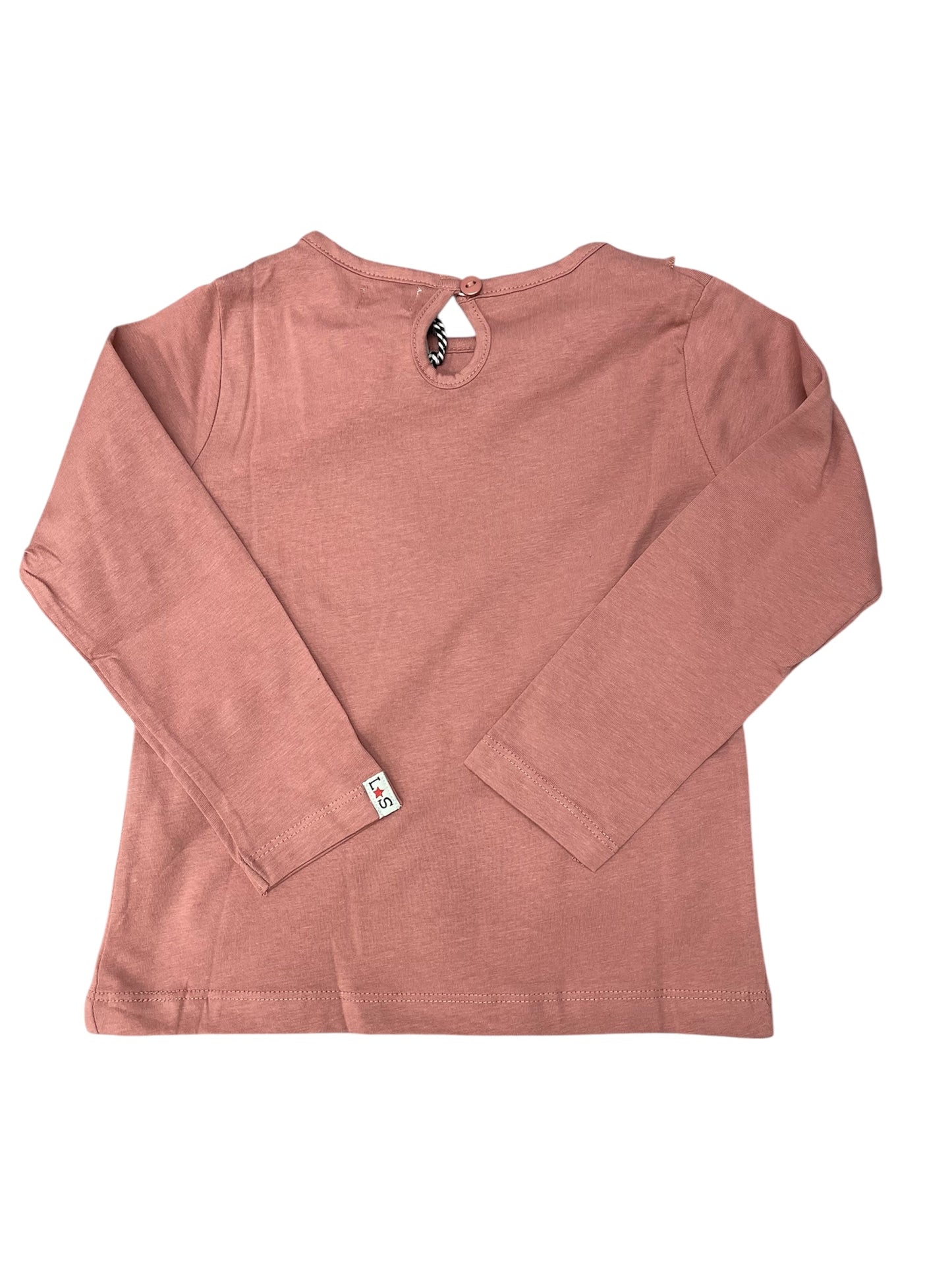 Lilly + Sid Rose L/S Ruffle Neck Shirt