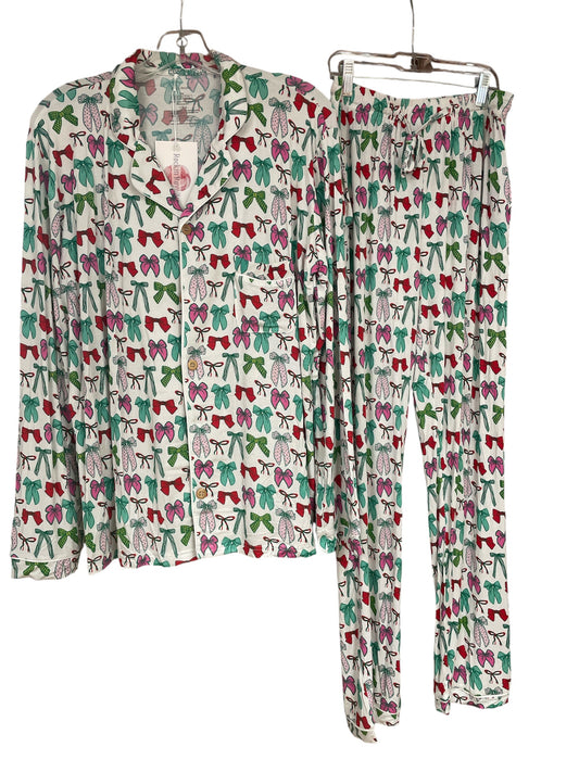 Rockin Royalty Holly Jolly Bows Mom PJ Set