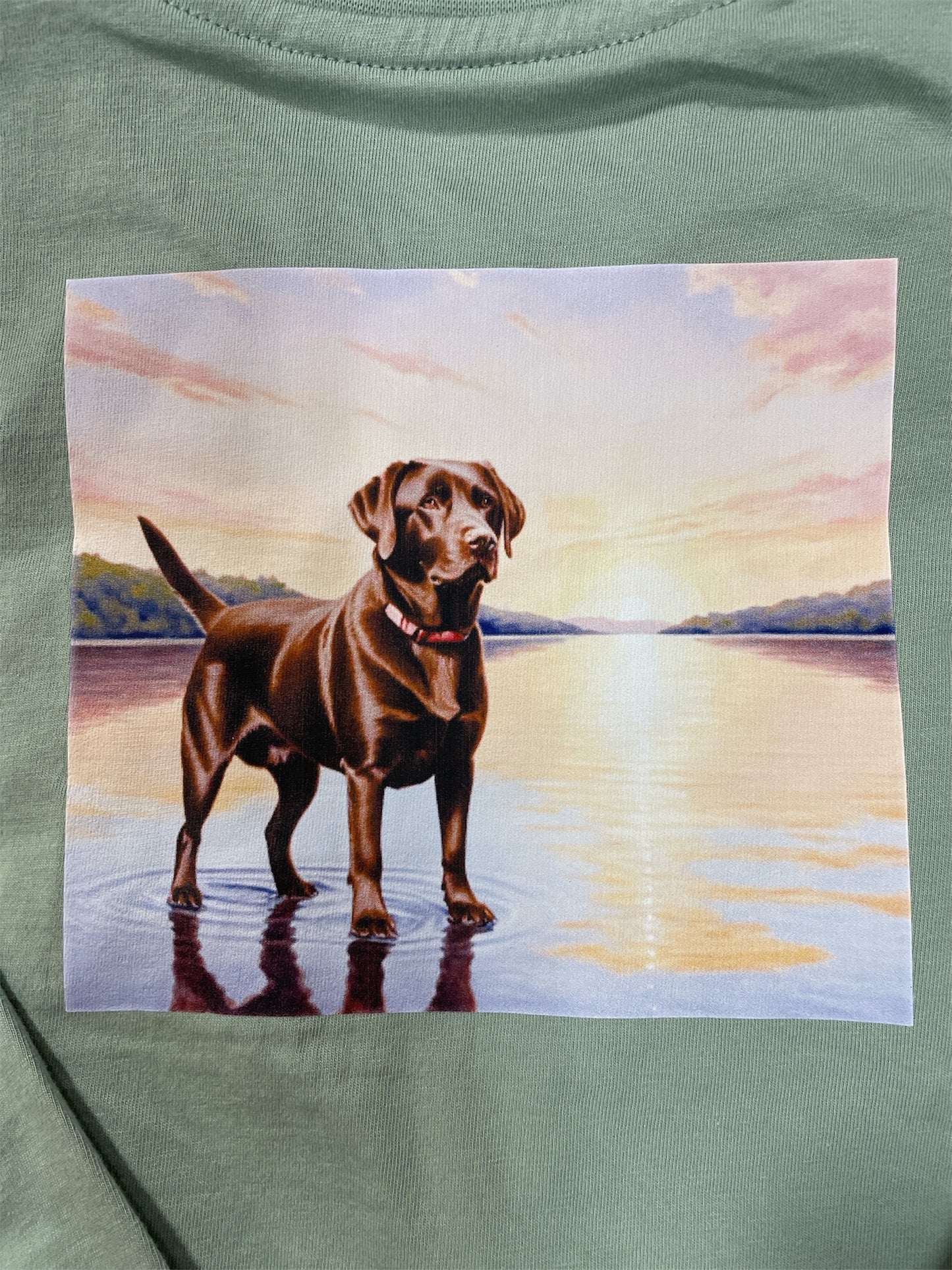 Coolybri Sage Dog Graphic Pocket Tee L/S