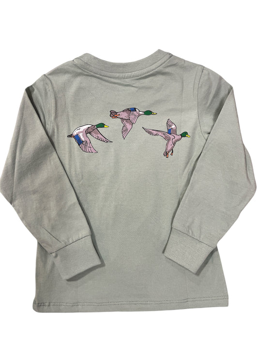 Coolybri Sage Duck Graphic Pocket Tee L/S