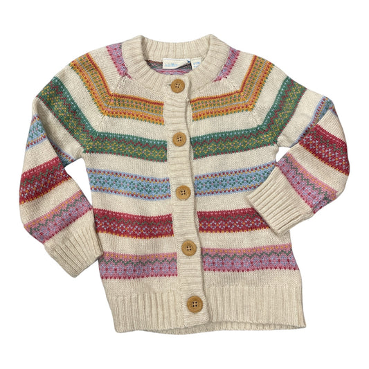 JoJo Maman BeBe Striped Button Up Sweater