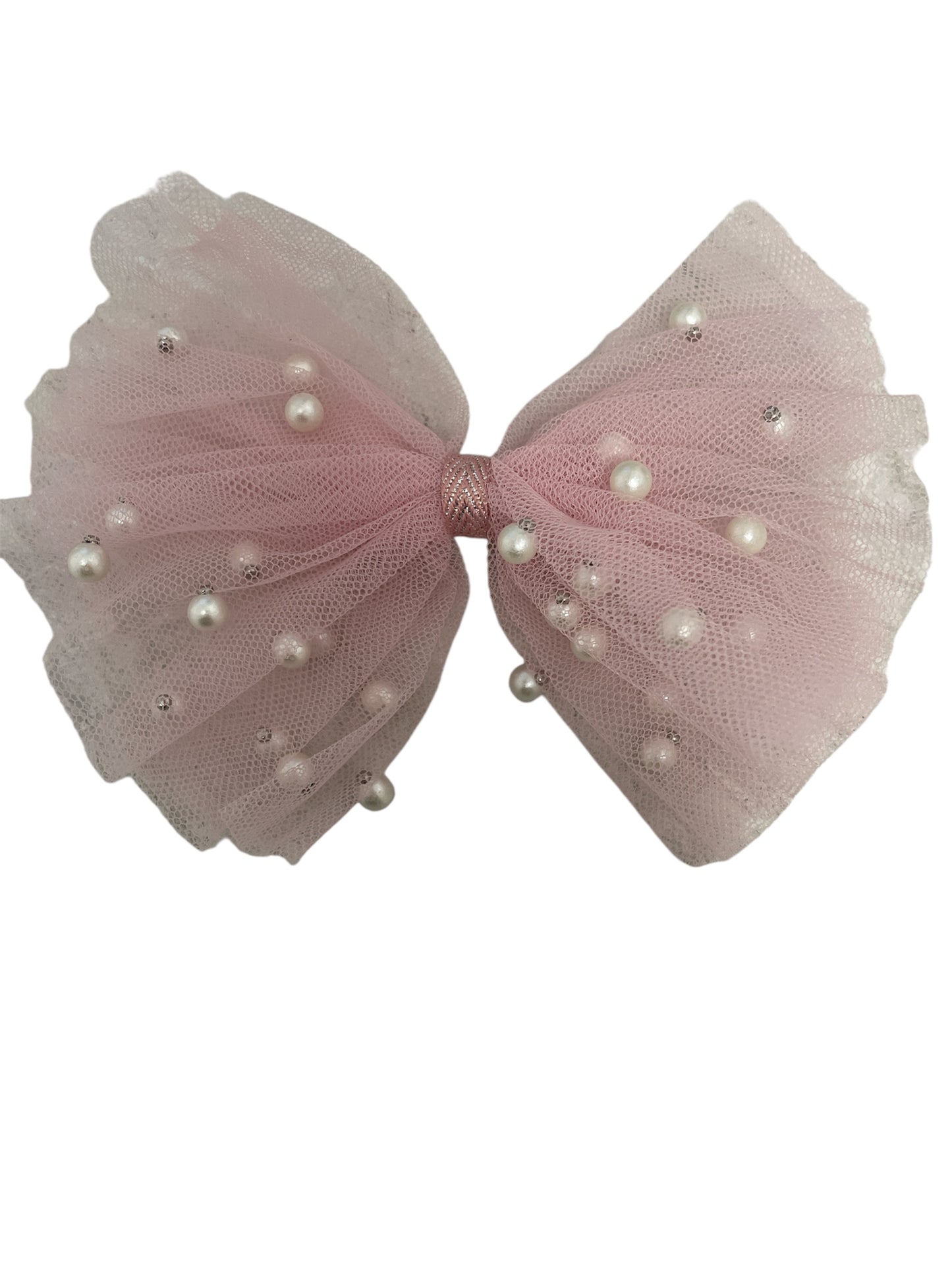 Pearl Accented Hairbow Clips