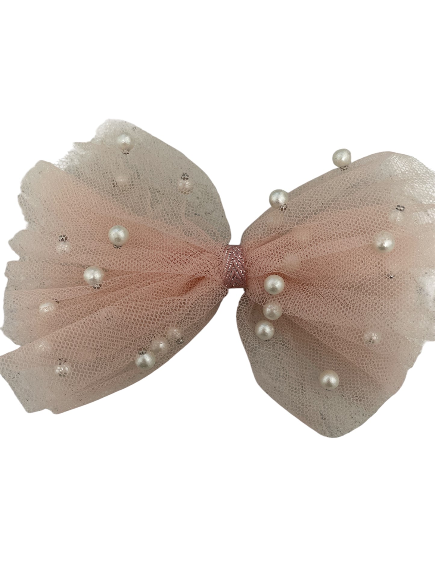 Pearl Accented Hairbow Clips
