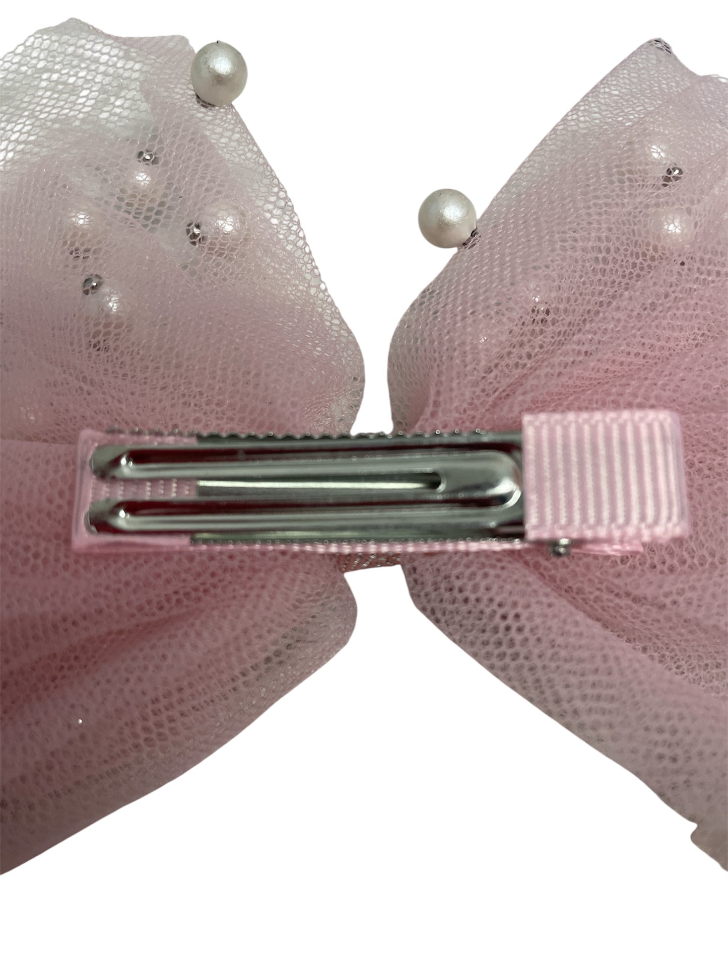 Pearl Accented Hairbow Clips