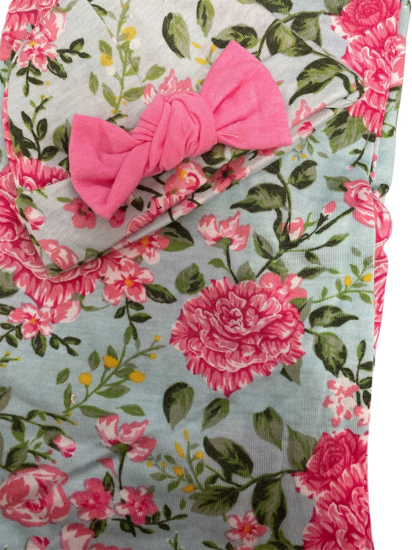 Jane Marie Swaddle and Beanie Set - Carnation