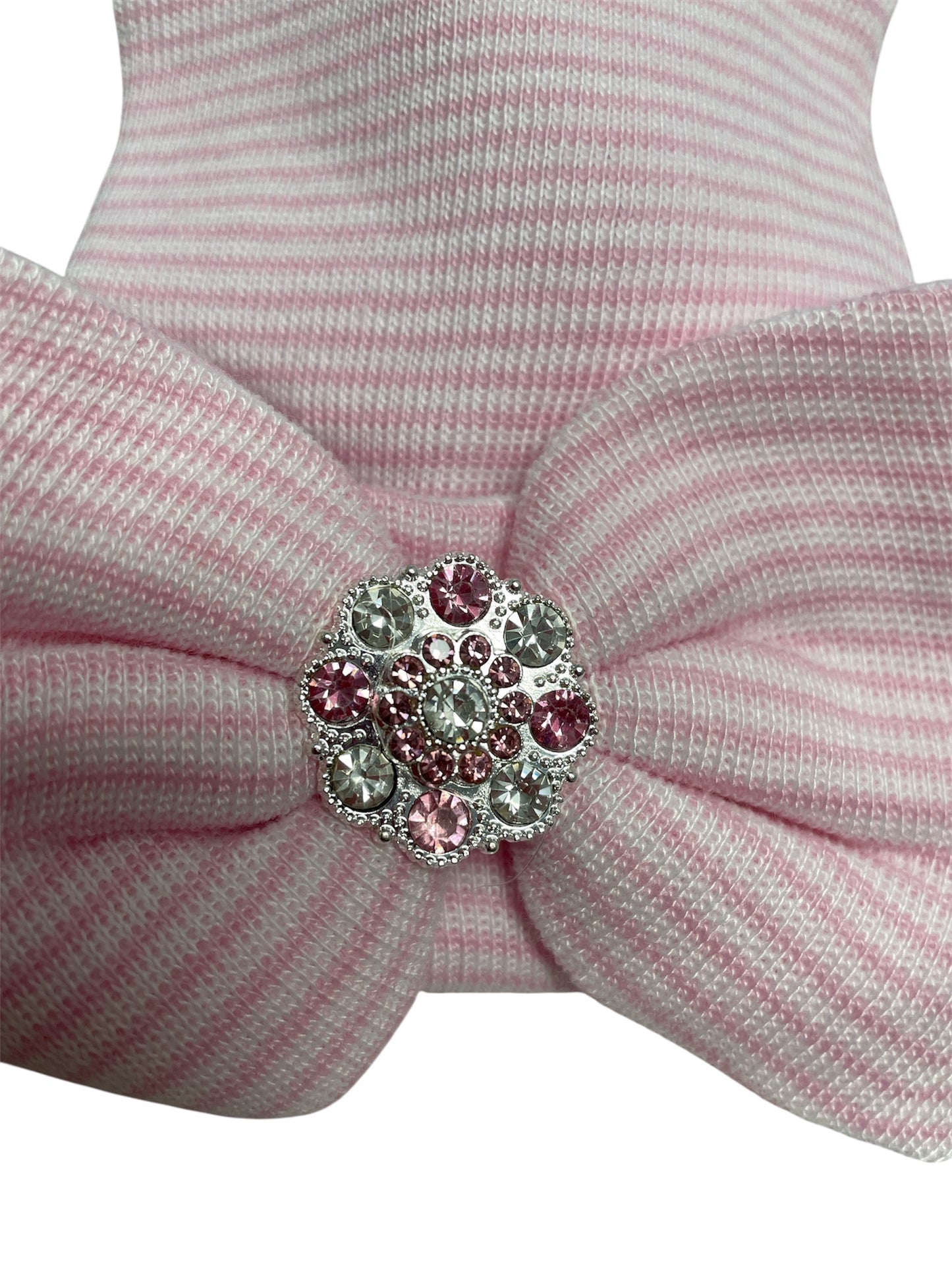 Newborn Beanie with Jeweled Bow