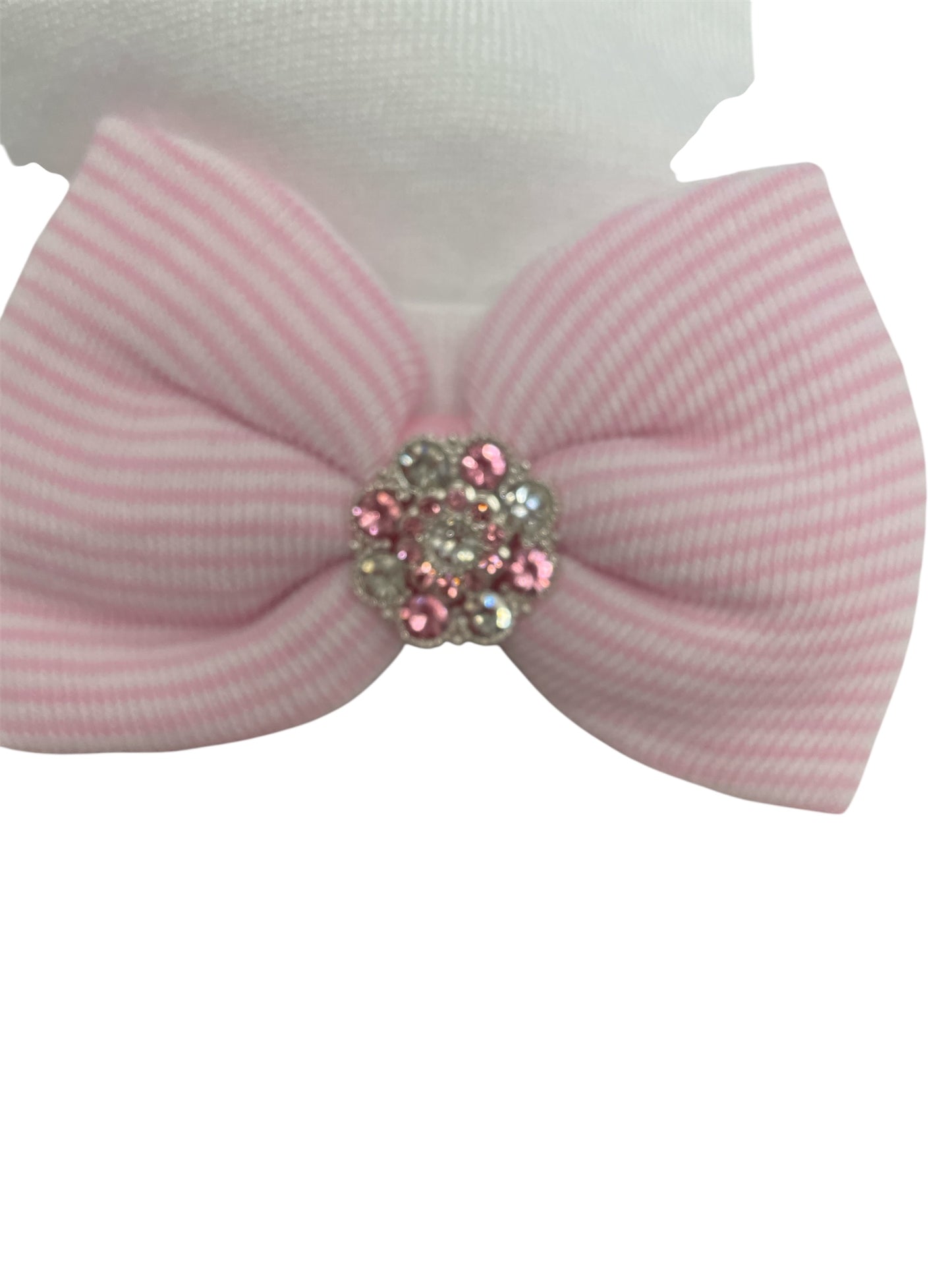 Newborn Beanie with Jeweled Bow