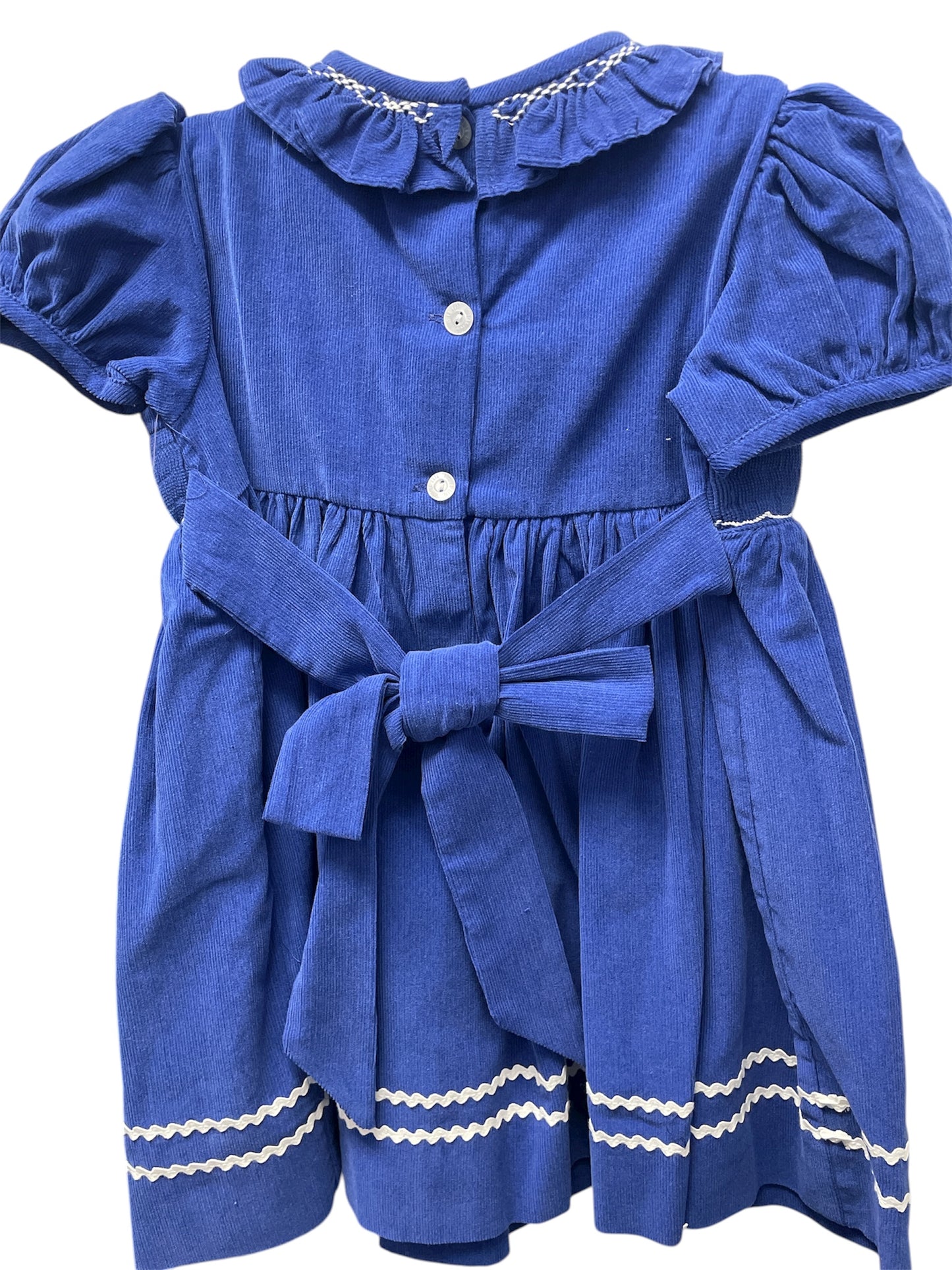 Vive La Fete Corduroy Smocked Swan Dress