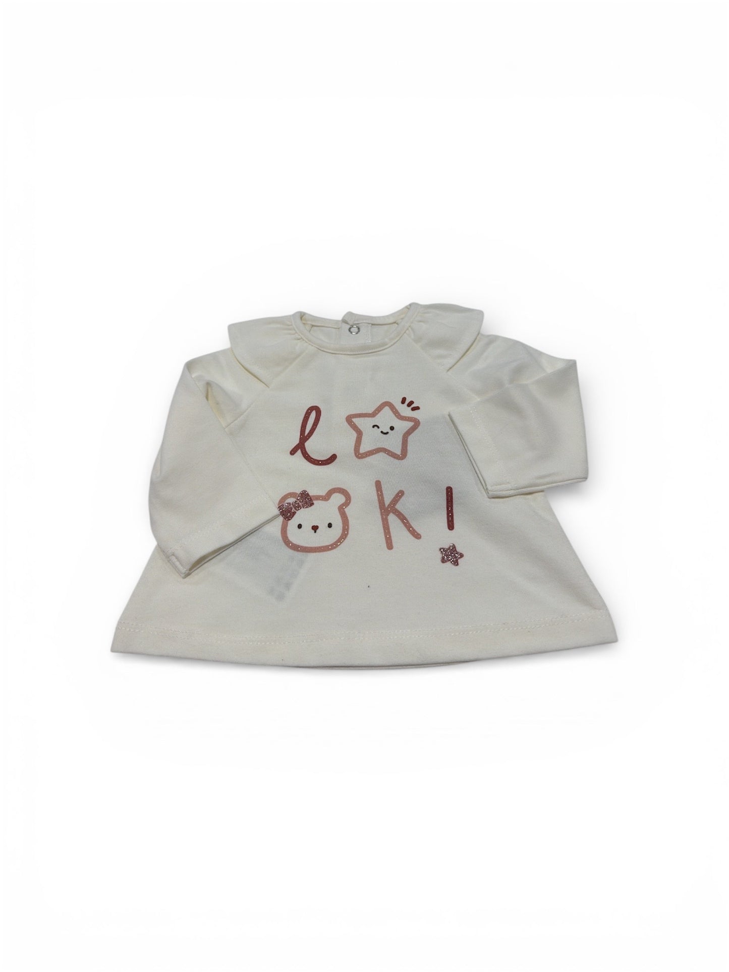 Mayoral Cream Top with Glitter LOOK