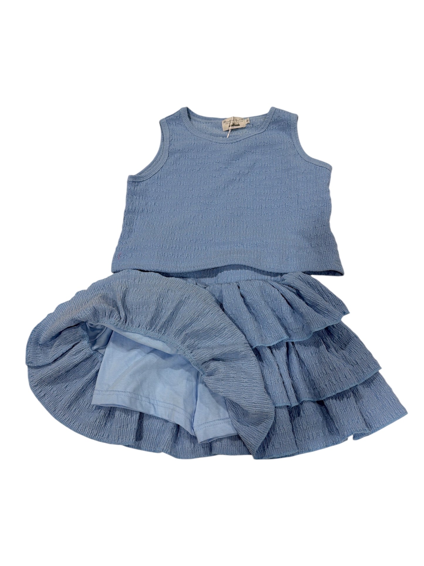 Blended Spirit Periwinkle Crinkle Skirt Set