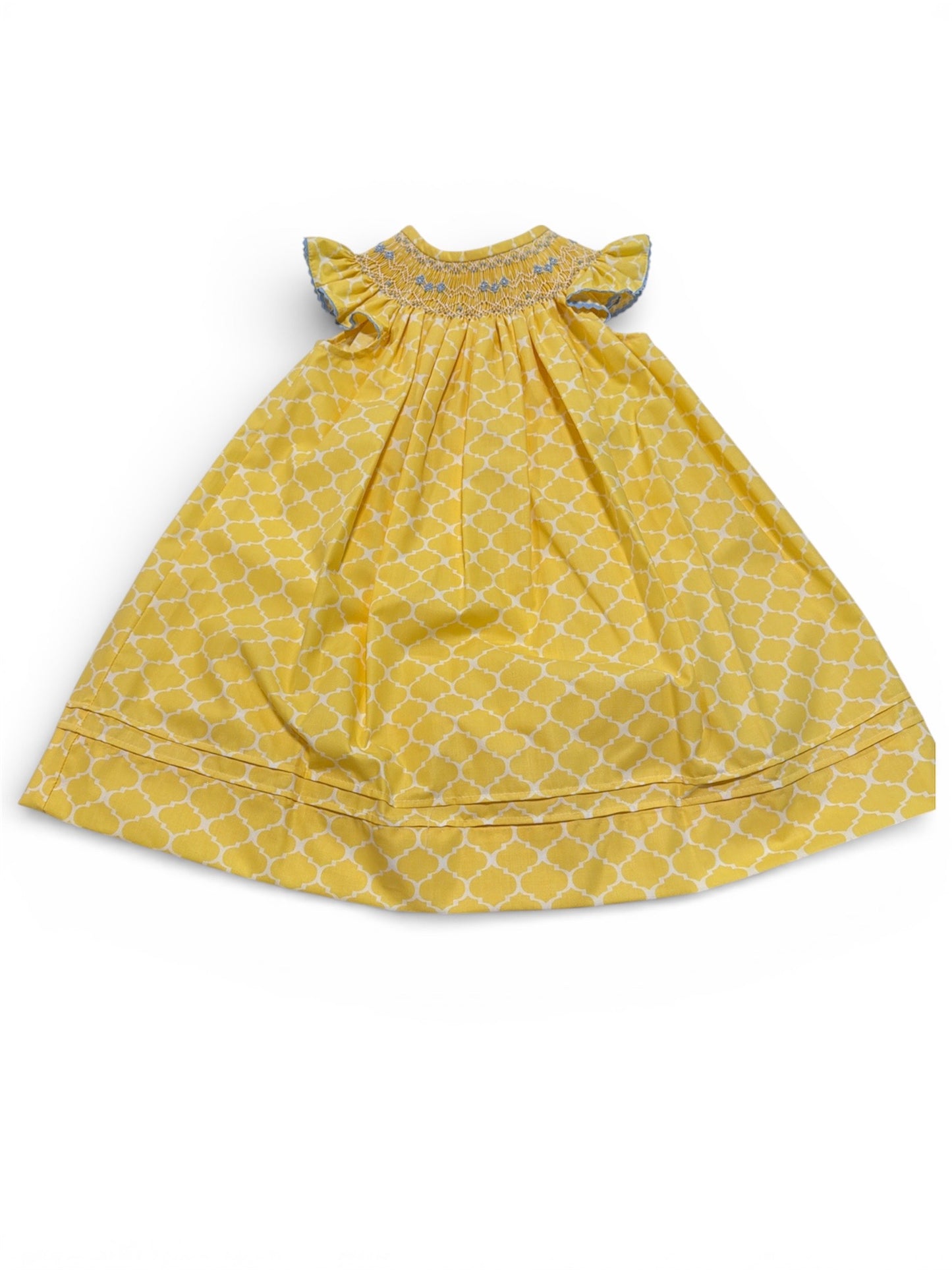 Vive La Fete Yellow Smocked Dress