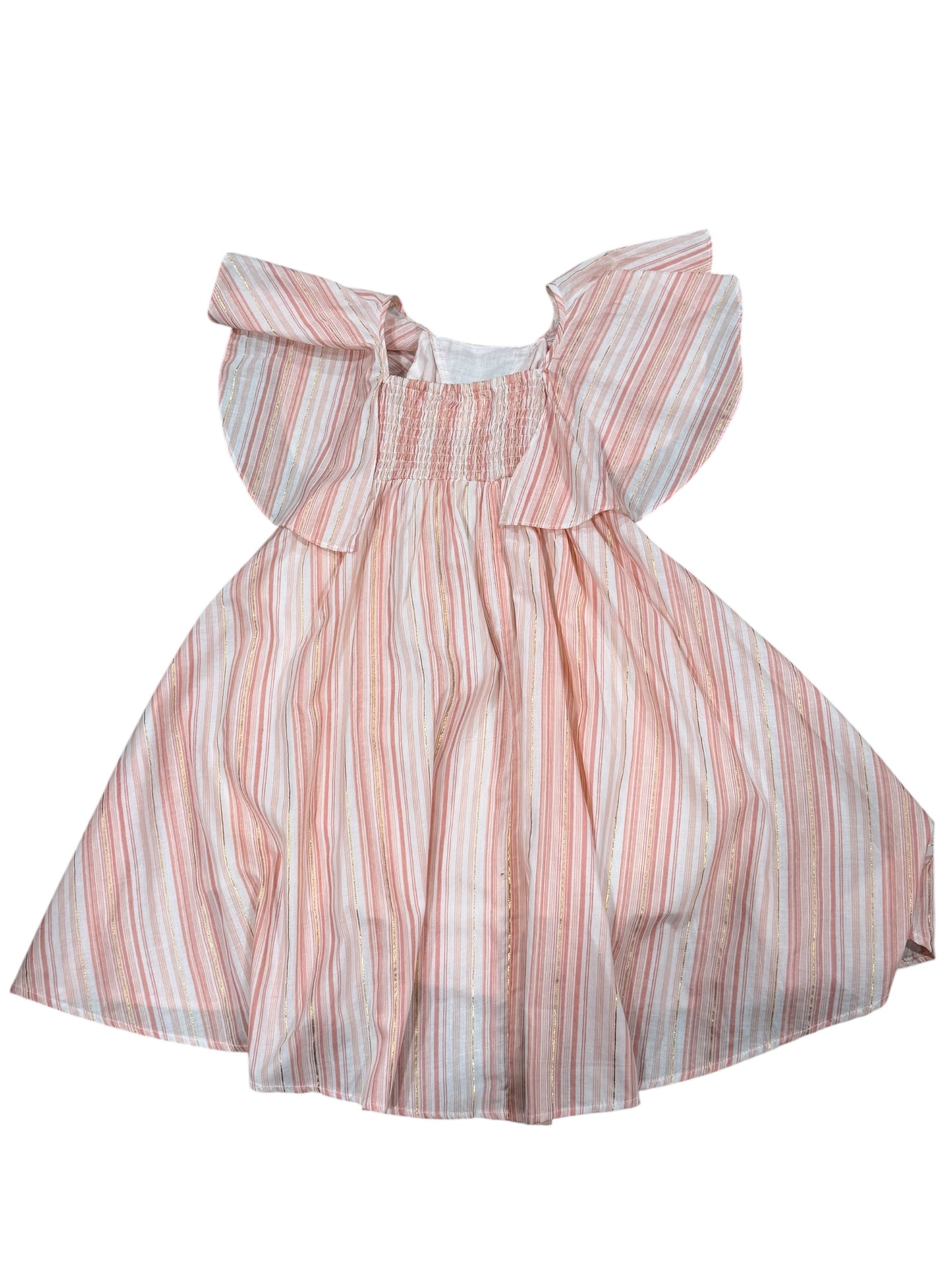 Poppet&Fox Peach Striped Flowy Dress