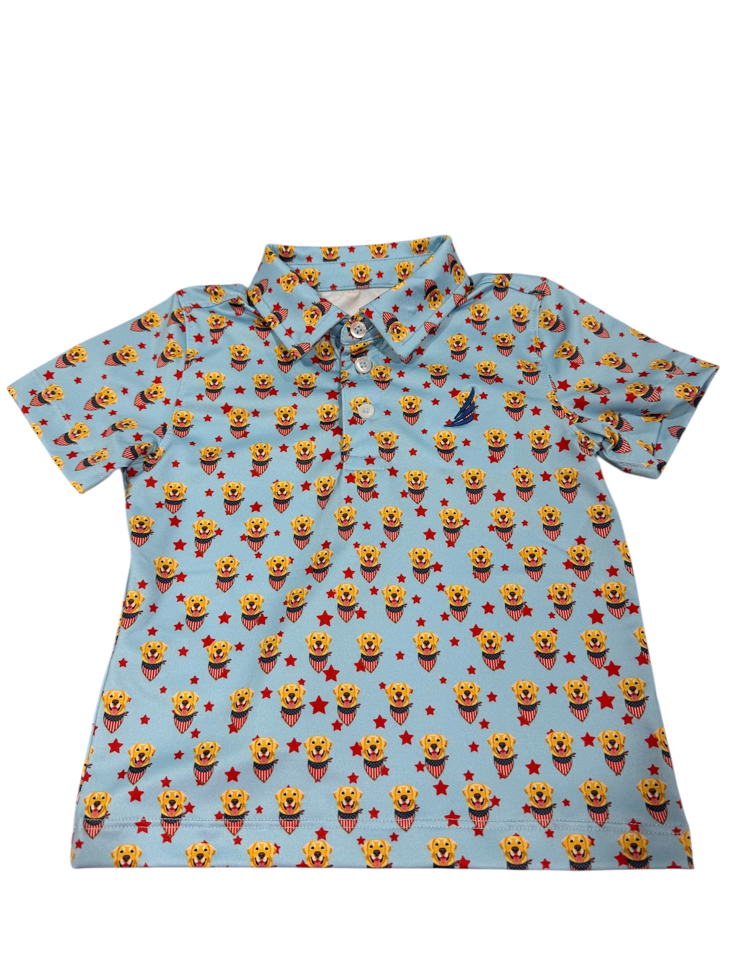 Coolybri Performance Dog Americana Print SS Polo