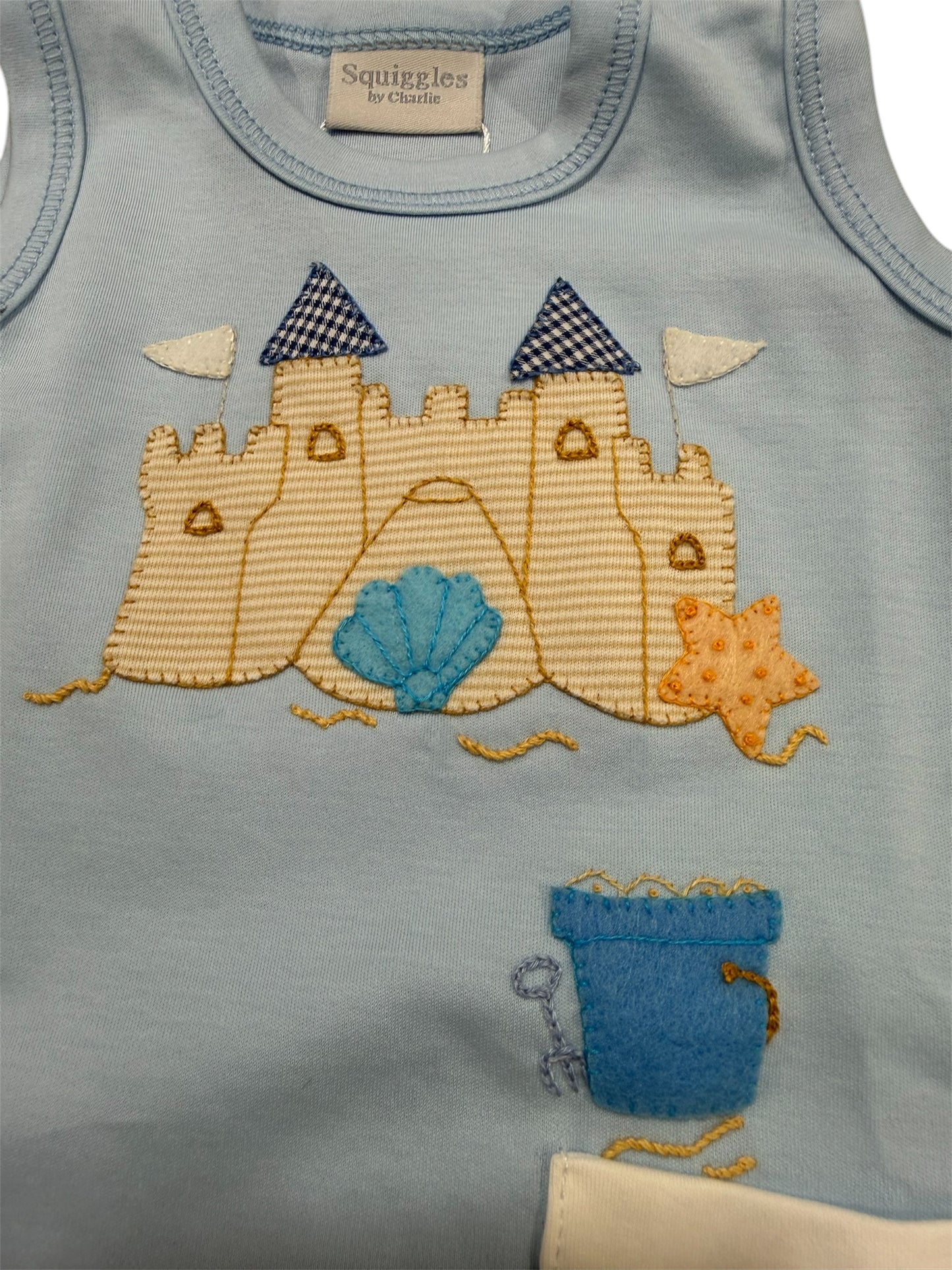 Squiggles Sandcastle Sam Sleeveless Romper