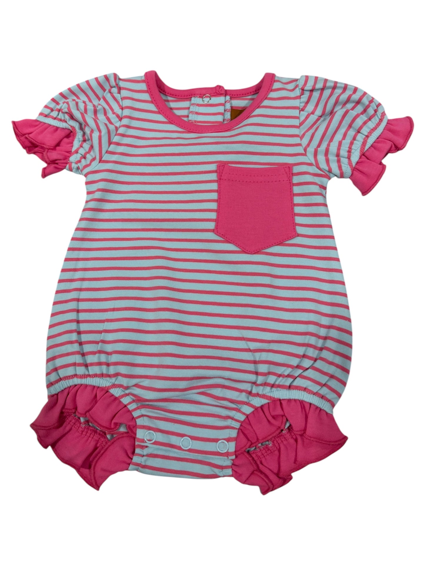 Millie Jay Paisley SS Bubble - Aqua & Pink