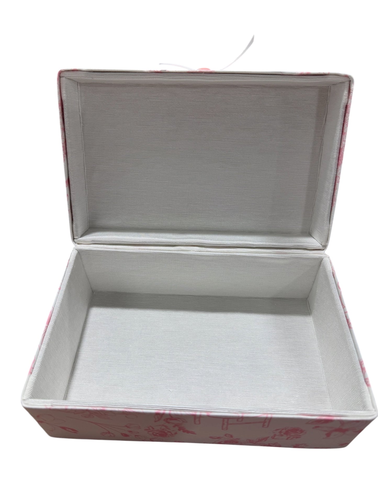 Beary Blossoms Toile Small Baby Keepsake Box