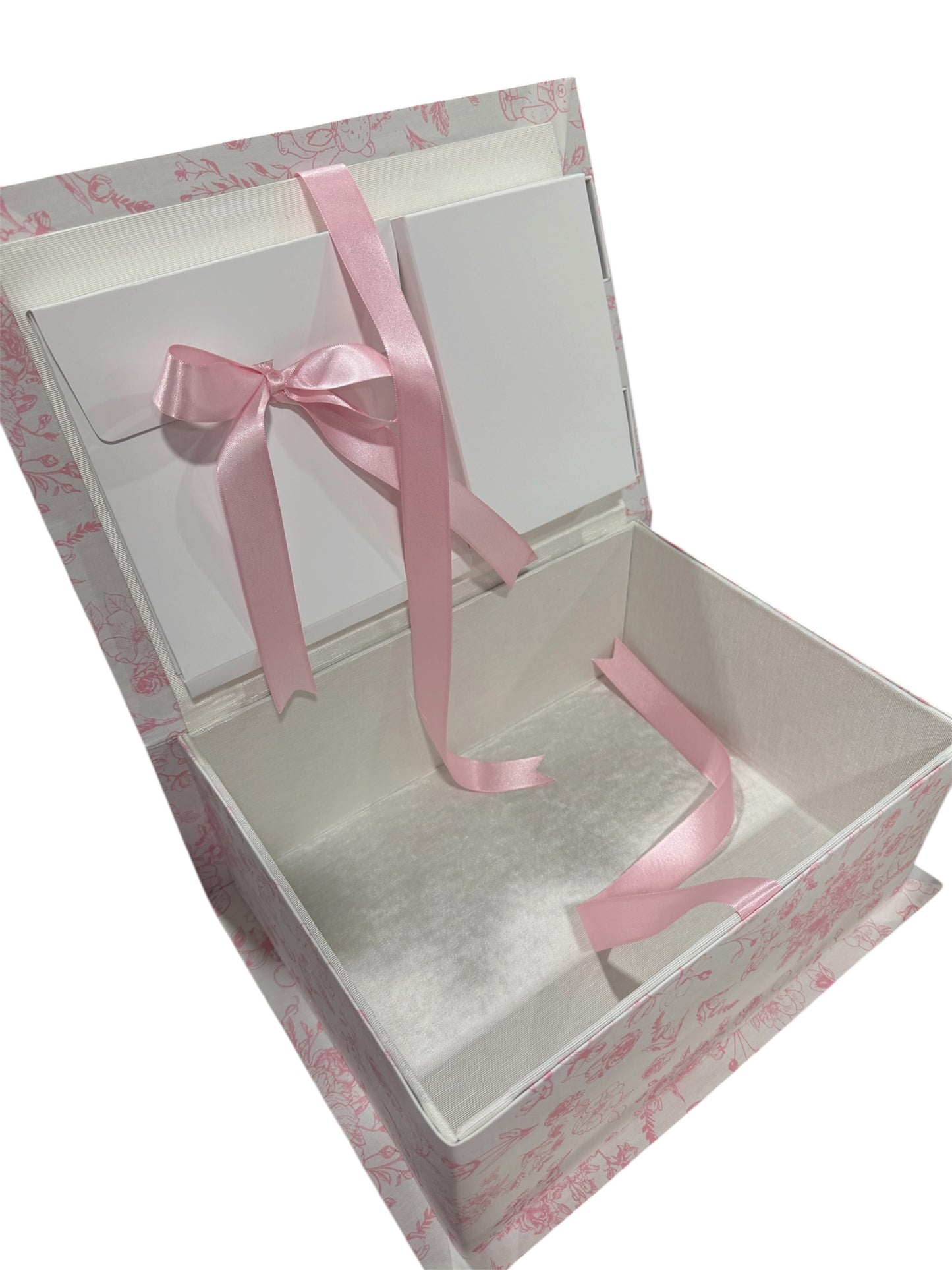 Berry Blossoms Toile Medium Baby Keepsake Box