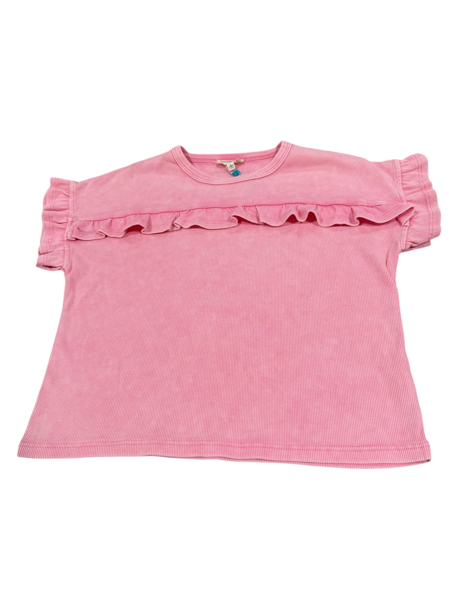 Hayden Girl Pink Ruffle Sleeve Top