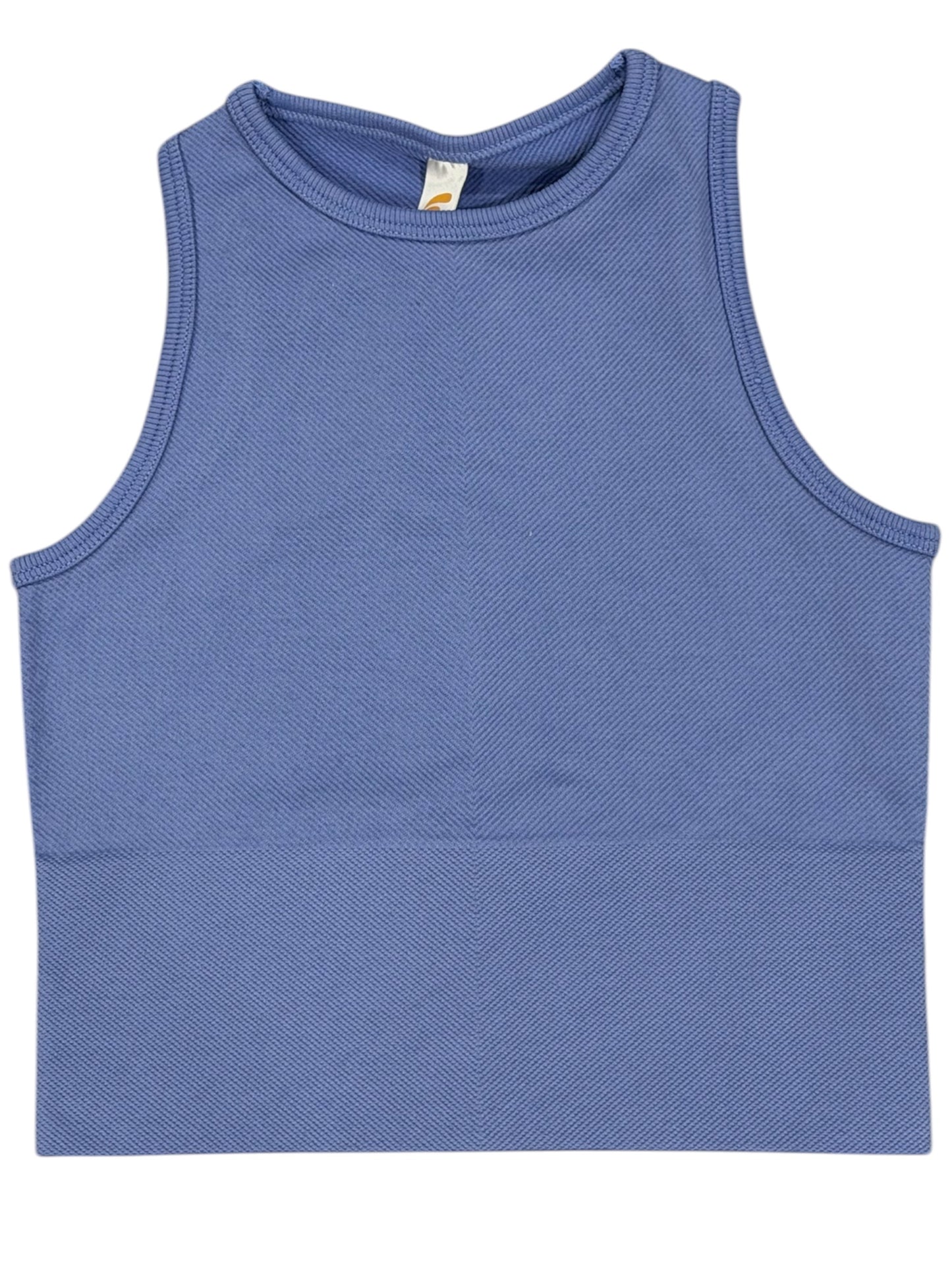 Fornia Creations Chevron Crop Top - Periwinkle