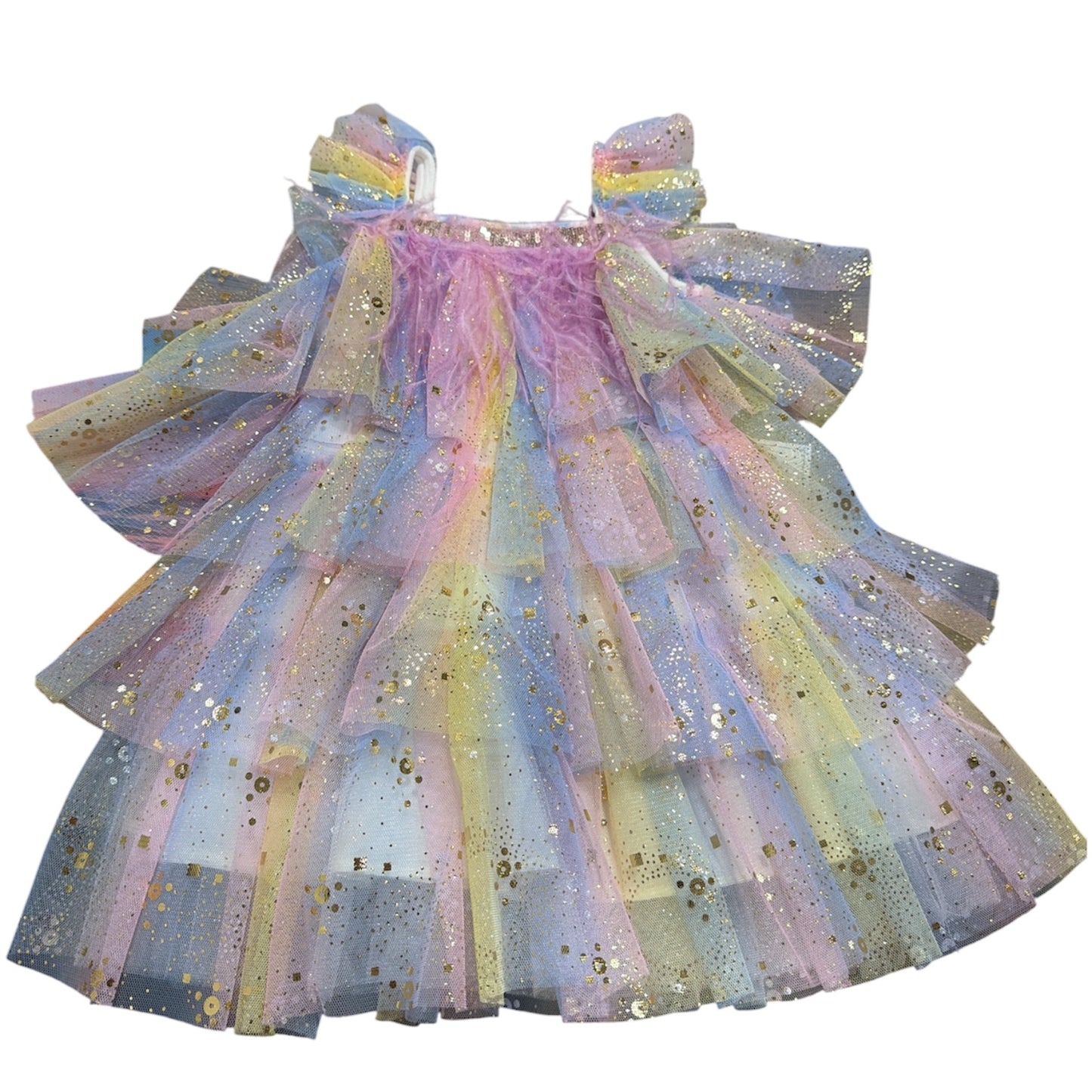 Rainbow Multi Tulle Dress